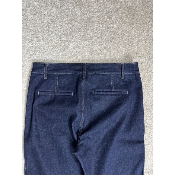 NWOT Ann Taylor Dark Blue Deep Pockets Flare Leg Denim Jeans Size 8 32x33” - Picture 14 of 14